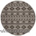 Union Rustic Mathes Gray/Black Indoor/Outdoor Area Rug FV72898